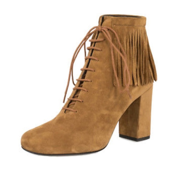 NIB Saint Laurent Fringed "Babies" Ankle Boots - Picture 2 of 8